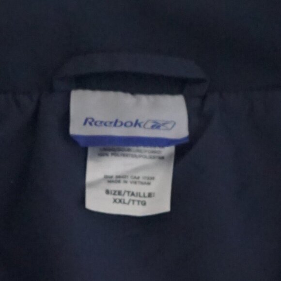 Vintage '90S Reebok Navy White Zip Up Baseball Style Windbreaker Jacket 2XL - Picture 10 of 10